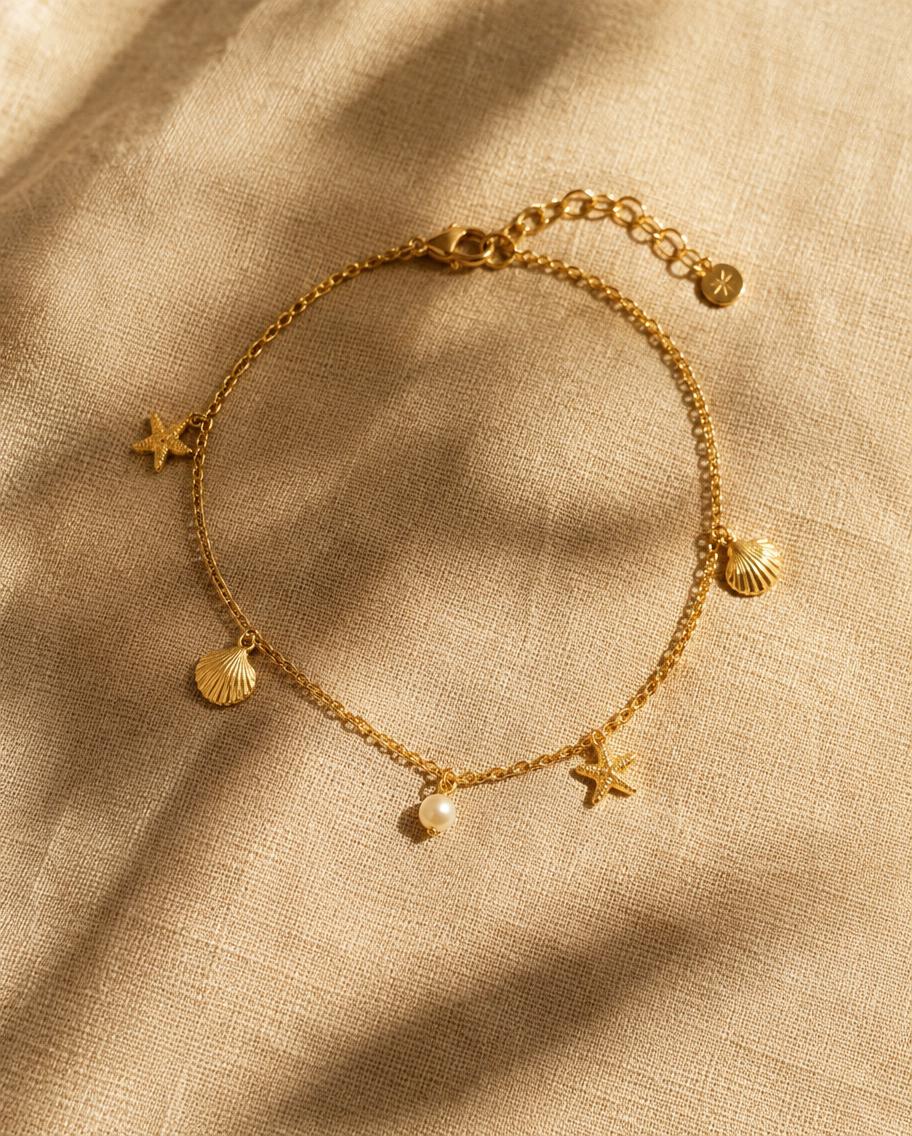 Aegean Gold Charm Bracelet